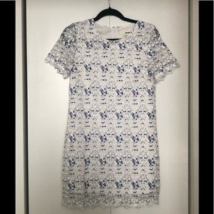 Sans Souci White and Blue Lace Dress